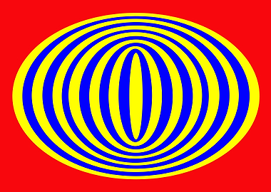 Yellow and Blue Elipse