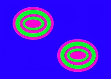 Two Ellipses on Blue