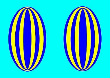 2 Blue and Yellow Elipses