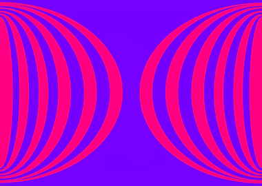 Red and Purple Half Elipse