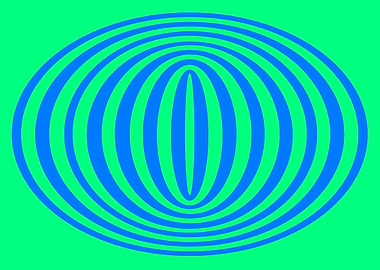 Blue and Green Elipse