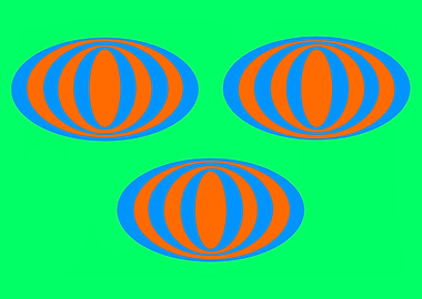 3 Blue and Orange Elipses