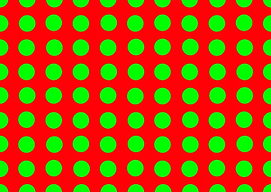 Green Dots on Red