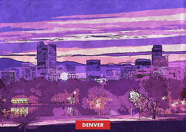 Denver Skyline USA
