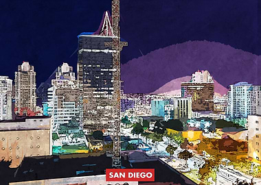 San Diego Skyline USA Cali