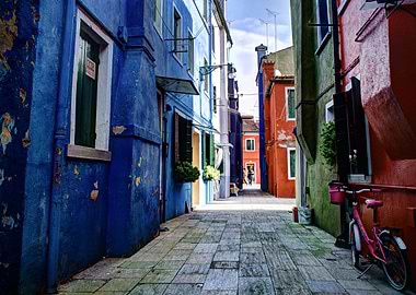 Burano street Italy