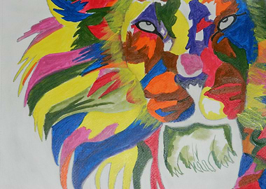 AN ABSTRACT LION