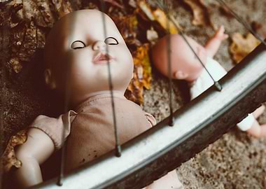 Abandoned weird doll
