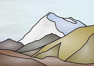 Distant Snowy Peak