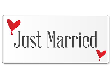 Just Married Plaque