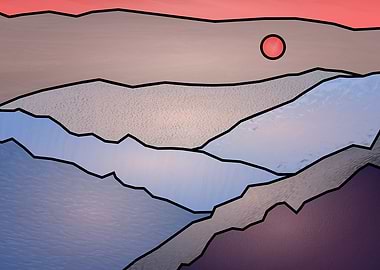 Mountain Range Sunset