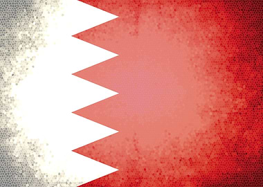 Bahrain vintage flag