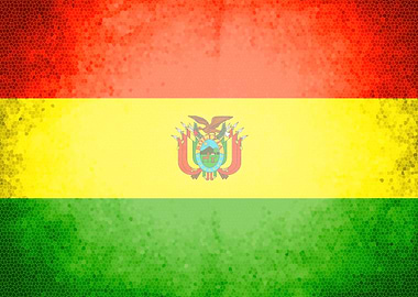 Bolivia vintage flag