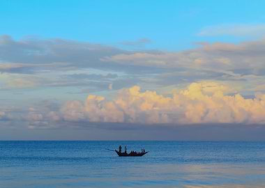 fisherman in the morning