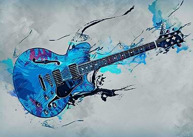 Blue Electric Guitar