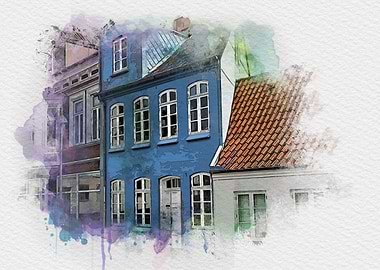 water color with the main