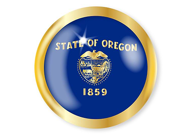Oregon Flag Button