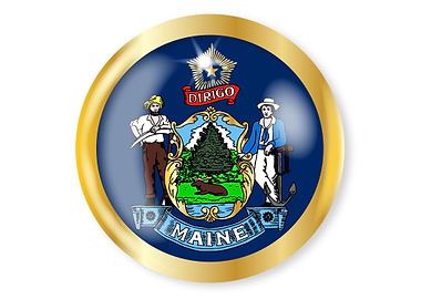 Maine Flag Button