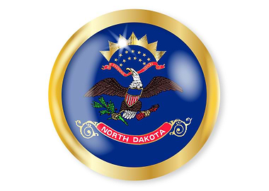 North Dakota Flag Button