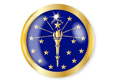 Indiana Flag Button