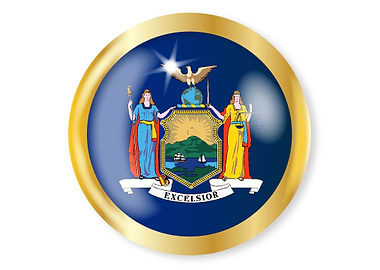 New York Flag Button