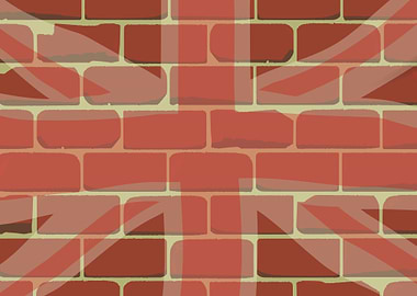 Union Jack Sprayed on Wall