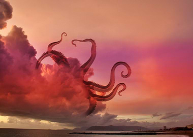 octopus coming out of the