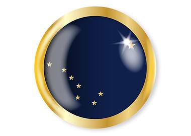 Alaska Flag Button