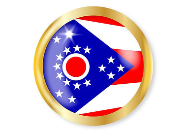 Ohio Flag Button
