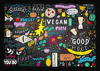 Vegan blackboard