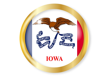 Iowa Flag Button