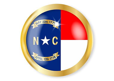 North Carolina Flag Button
