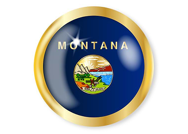 Montana Flag Button