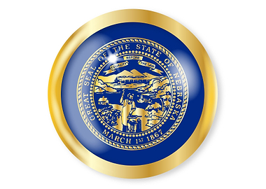 Nebraska Flag Button
