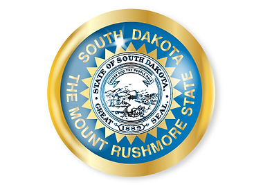 South Dakota Flag Button