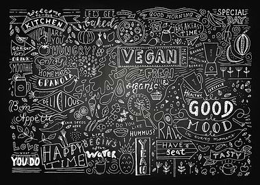 Vegan blackboard