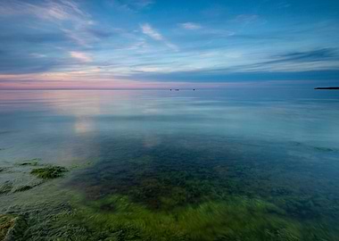 Calm evening by the sea