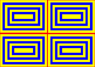 Four Blue Rectangles