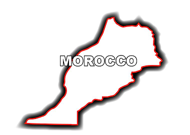 Outline Map of Morocco