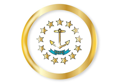 Rhode Island Flag Button