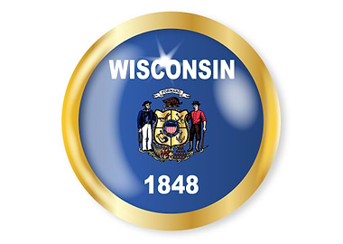 Wisconsin Flag Button