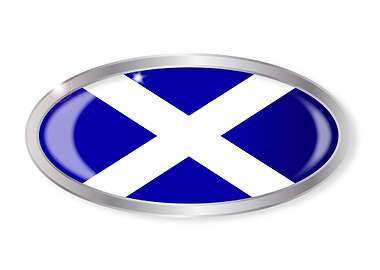 Scotland Flag Oval Button