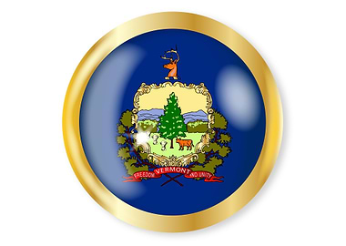Vermont Flag Button