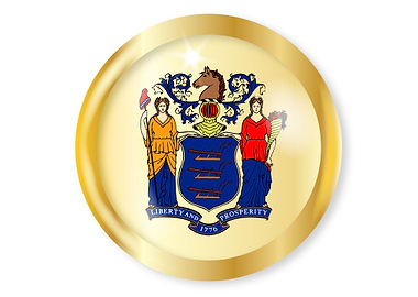 New Jersey Flag Button