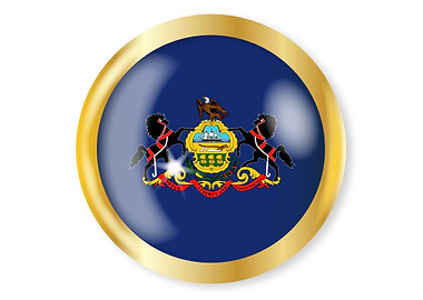 Pennsylvania Flag Button