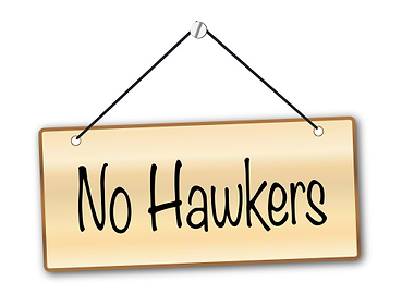No Hawkers Sign