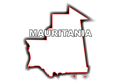 Outline Map of Mauritania