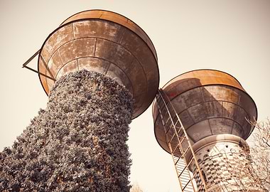 Old vintage water towers