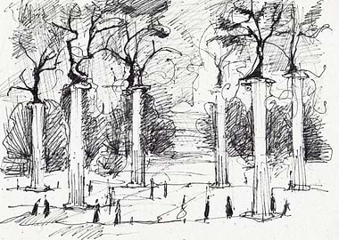 Black and White Garden