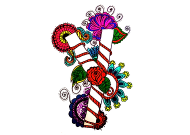 Letter Y with Mandala Art